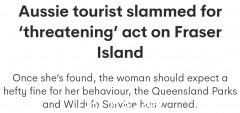 澳洲女子在沙滩上遛狗或面临巨额罚款！ （相片）