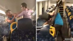 悉尼两名男子在火车上大打出手然后拥抱言和