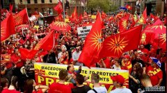 马其顿人在悉尼墨尔本游行抗议国名