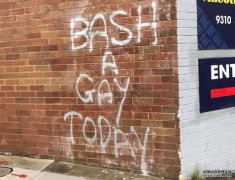 悉尼内城区出现仇视同性恋涂鸦 警方追捕作案者