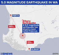 西澳发生5级地震