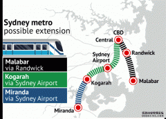悉尼西线地铁或延长至东南