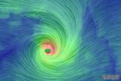 热带气旋风眼以250公里时速登陆北领地