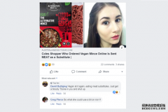 素食女人在私密脸书群组发了一个帖子，竟然火