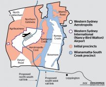 悉尼新机场附近的多块土地将在明年更改规划用