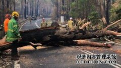 暴风雨和洪水威胁被林火袭击的维州城镇