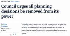 为反腐，悉尼乔治河市议会将禁止开发商和房产