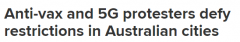 “5G就是共产主义” 悉尼CBD爆发游行示威！抗议