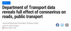 疫情期间，澳州府公交使用量下降近90%！道路交