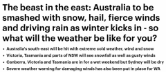 降雪冰雹、狂风暴雨！新一波冷空气即将袭澳，