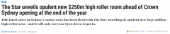 赌场大战已打响！悉尼Star豪砸$2.5亿打造高端赌场
