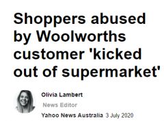 华人在Woolies遭西女大声辱骂，反被请出超市！网