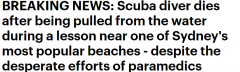 悉尼女潜水员热门沙滩溺亡！事发时正参加潜水
