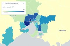 今日墨尔活跃病例分布！4区单日新增超10例，偏