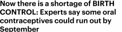 避孕药也要抢了？澳洲多种口服避孕药供货不足