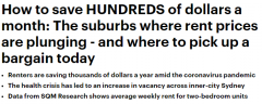Chatswood榜上有名！悉尼多地租金出现暴跌，租客