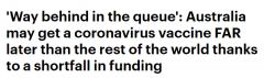 “澳洲新冠疫苗研发进程远落后他国！”卫生专
