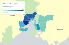 今日墨尔本活跃病例分布出炉！滨海地区持续激