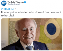 快讯：澳洲前总理霍华德被救护车送往医院（图