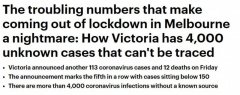 维州新增46例感染源不明病例，总数超4000！恐致