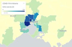 今日墨尔本活跃病例分布！CBD增加2例，仅一个地