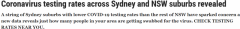 新州各区病毒检测率排名公布！悉尼市名列第二