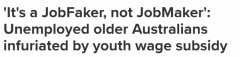 年长澳人被政府青年补贴气炸：“这不是这不是