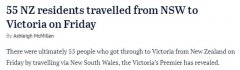 最新！55名新西兰旅客“溜进”墨尔本，维州州长