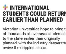 南澳持续推进包机计划，维州留学生有望明年2月