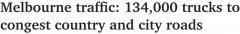 墨尔本城乡道路将被13.4万辆卡车堵塞！$4.4亿货运
