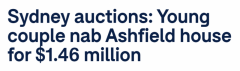 悉尼Ashfield房产$146万售出！房源供不应求，价格