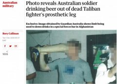 照片曝光！澳军士兵被指拿被杀塔利班士兵假肢
