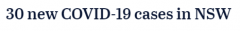 新州新增30例，大悉尼地区再次实施疫情限制令！