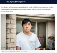 华人小哥因失业吃不起一日三餐登上澳媒头版，