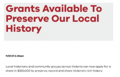 维州政府拨款保护历史 每个项目最多可申请1.5万