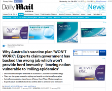 澳洲大规模使用疫苗存在“无效”风险，医学专