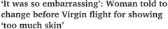 太尴尬了！澳女被维珍拒绝登机，因为穿着“过