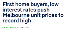 墨尔本公寓价格上涨4.4%创新高，华人区出现下滑