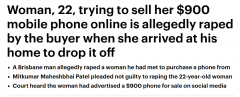 怒了！22岁澳洲女子网上卖手机，送货时竟惨遭买
