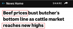 太狠了！澳洲牛肉价格暴涨40%！世界最贵！生姜