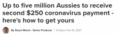 好消息！500万澳人将收到$250补贴！快来看看怎么