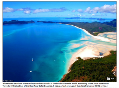 Tripadvisor发布2021最佳海滩：澳洲Whitsunday海滩夺冠