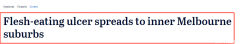 警惕！可怕的食肉菌首次蔓延到墨尔本内城区，