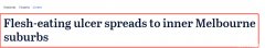 警惕！可怕的食肉菌首次蔓延到墨尔本内城区！