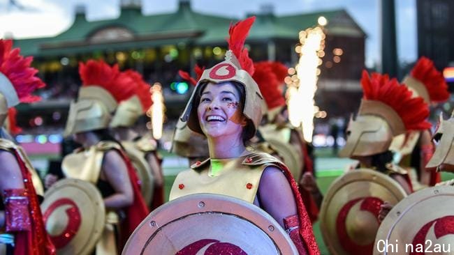 Members of the gay and lesbian community paraded around the Sydney Cricket Ground. Picture: NCA NewsWire/Flavio Brancaleone