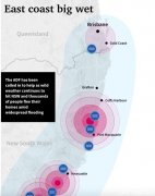 恶劣天气来袭，当局对维州东海岸发布洪水警告