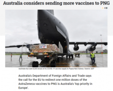 新冠肺炎疫情严重 澳洲政府考虑向巴新输送更多