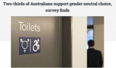 调查：性别多样性被大多澳人接受 支持性别中立