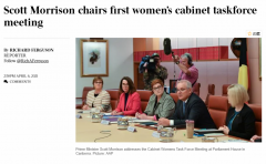 莫里森主持首次女性内阁特别工作组会议 希望更