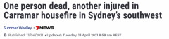 悉尼民宅今早失火，一人葬身火海！浓烟滚滚，